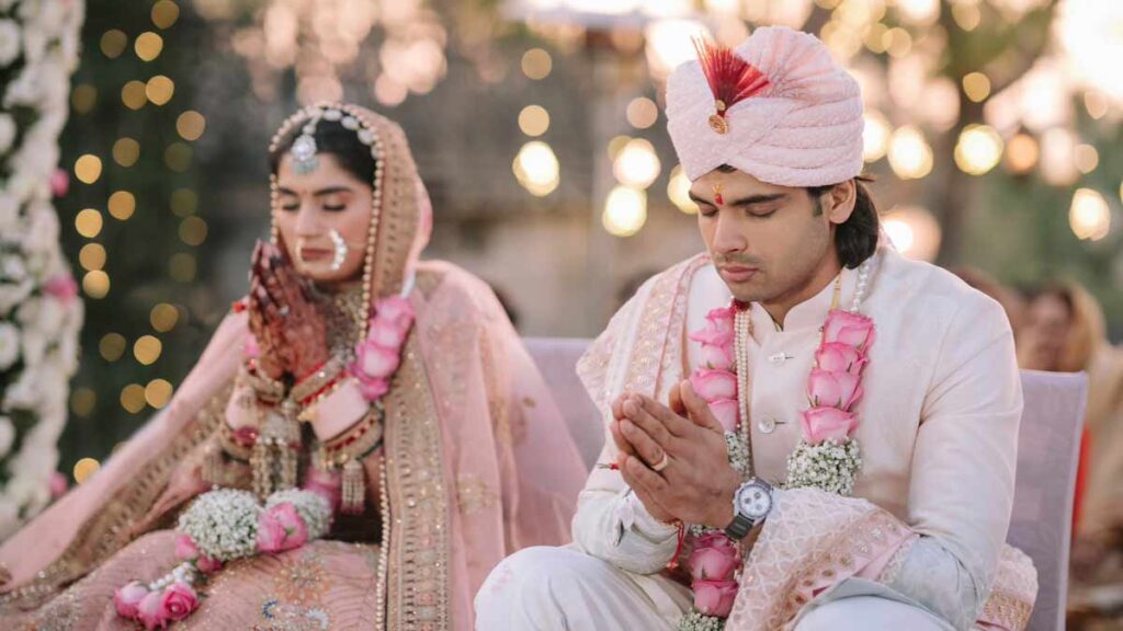 नीरज चोपड़ा ने हिमानी के साथ शादी की, सोशल मीडिया पर शेयर की शादी की तस्वीरें